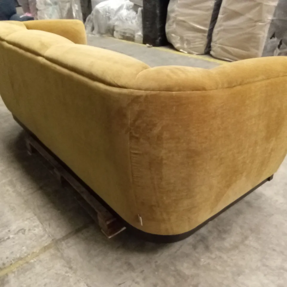 DANETTI TEAGAN OCHRE FABRIC 3 SEATER SOFA RRP £1799