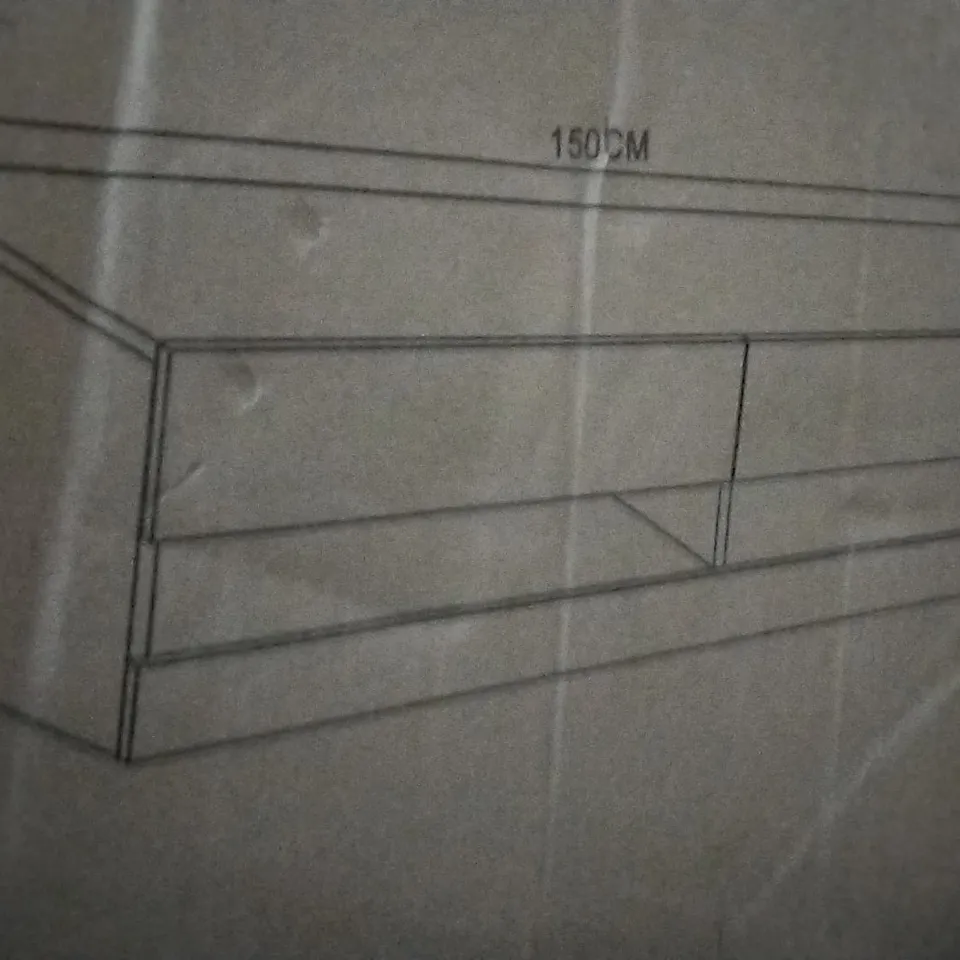 BOXED RUGGLES 150CM TV STAND GREY