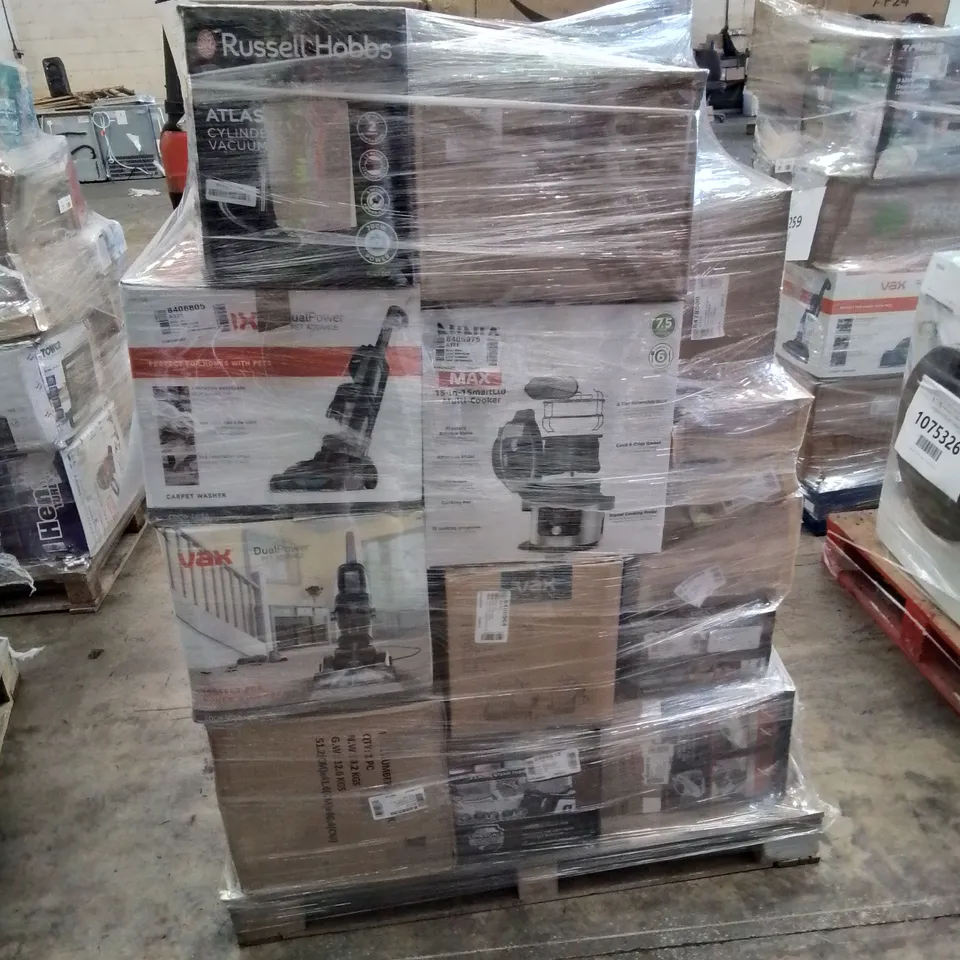 PALLET OF APPROXIMATELY 25 UNPROCESSED RAW RETURN HOUSEHOLD AND ELECTRICAL GOODS TO INCLUDE;