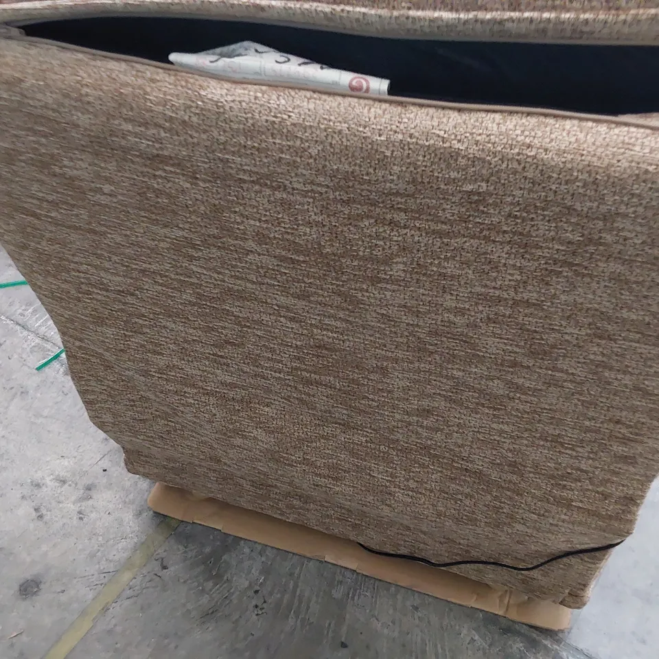 QUALITY BRITISH DESIGNER G PLAN MALVERN DUEL ELEVATE EASY CHAIR BOUCLE COCOA FABRIC 