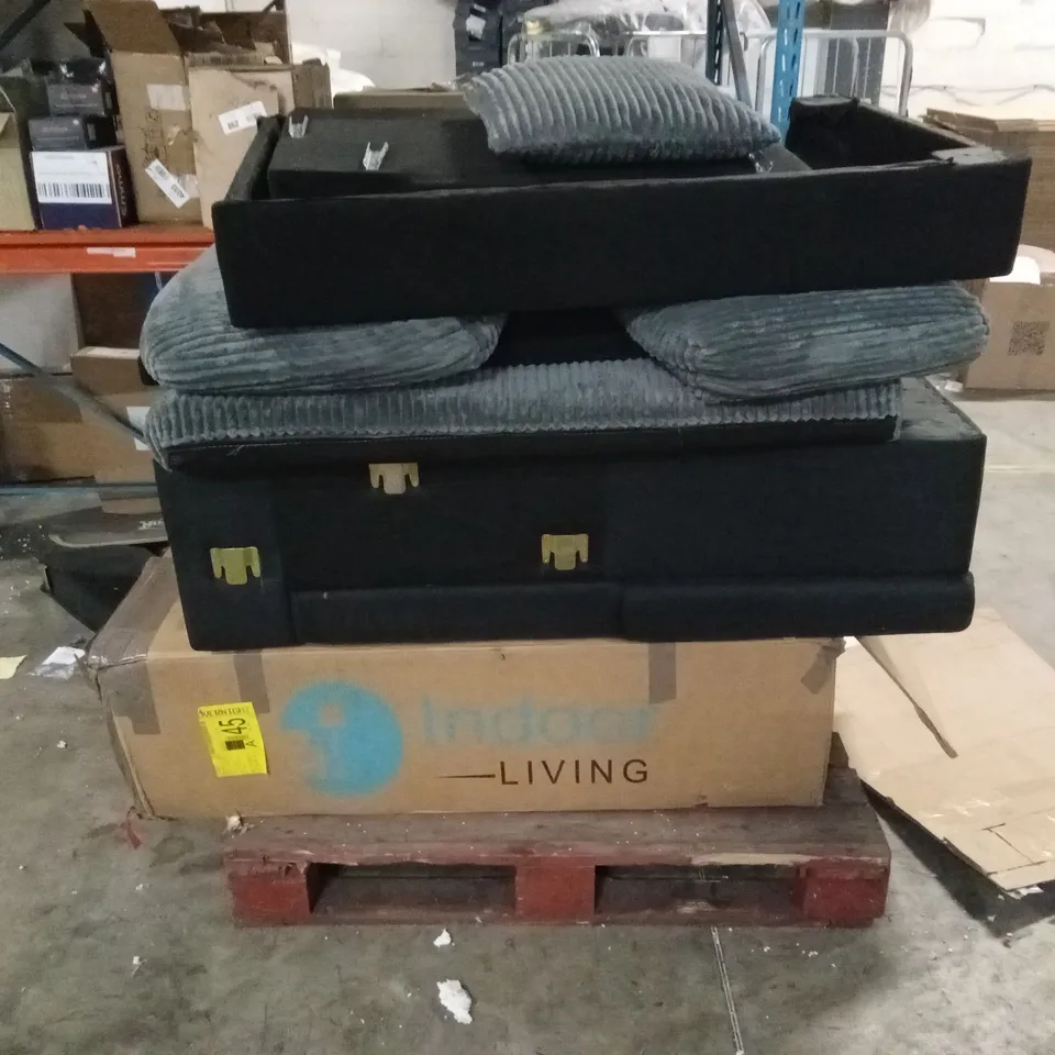 PALLET OF ASSORTED SOFA PARTS AND PIECES 
