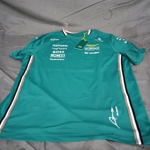 ASTON MARTIN ARAMCO FORMULA ONE TEAM T‑SHIRT – GREEN SIZE XL