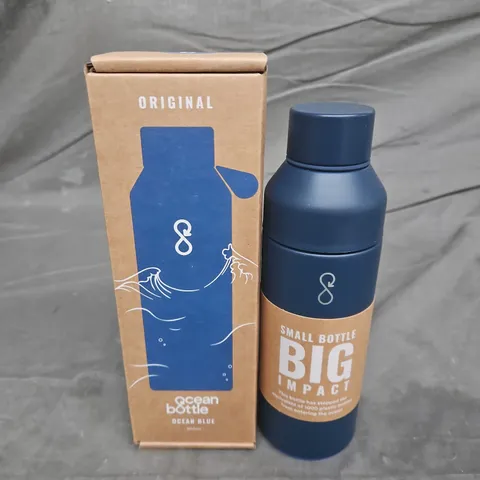 BOXEDOCEAN BOTTLE ORIGINAL OCEAN BLUE STAINLESS STEEL BOTTLE 