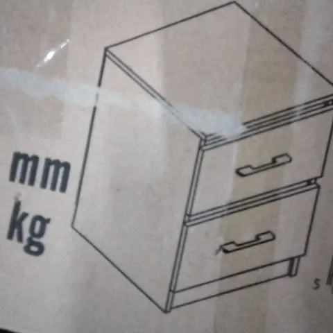 BOXED CATHIA 2 DRAWER BEDSIDE TABLE WHITE
