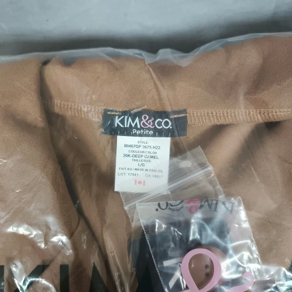 KIM & CO PETITE DEEP CAMEL KNITWEAR – UK LARGE (LG) – SEALED IN PACKAGING 