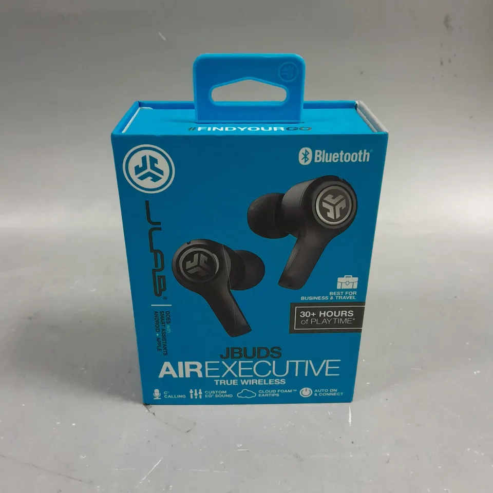 BOXED JLAB JBUDS AIR EXECUTIVE WIRELESS EARPHONES 