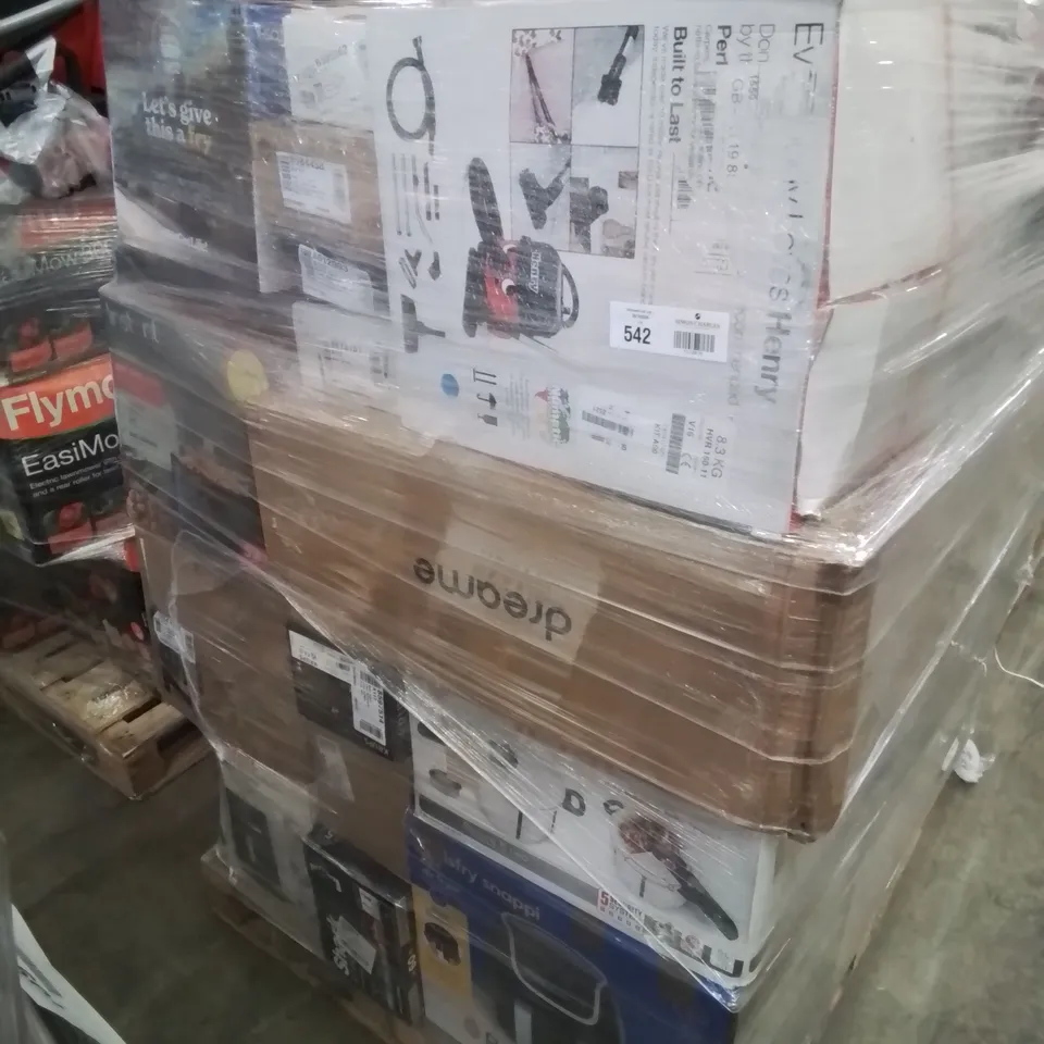 PALLET OF APPROXIMATELY 65 UNPROCESSED RAW RETURN HOUSEHOLD AND ELECTRICAL GOODS TO INCLUDE;