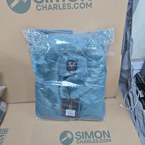 19V69 ITALIA TEAL FAUX FUR JACKET, SIZE 3XL (OTTANIO)