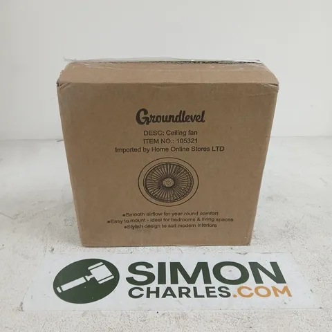 BOXED GROUNDLEVEL CEILING FAN IN WHITE 