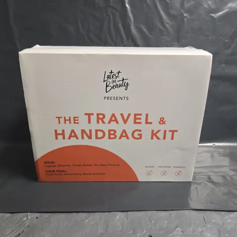 SEALED LATEST IN BEAUTY THE TRAVEL & HANDBACK KIT