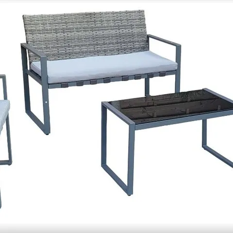 BRAND NEW BOXED POPPY FOUR SEATER SOFA SET WITH COFFEE TABLE