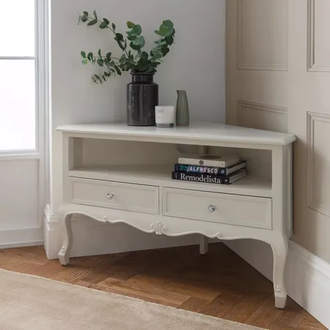 BRAND NEW HOMESDIRECT365 ANTIQUE FRENCH STYLE CORNER TV CABINET