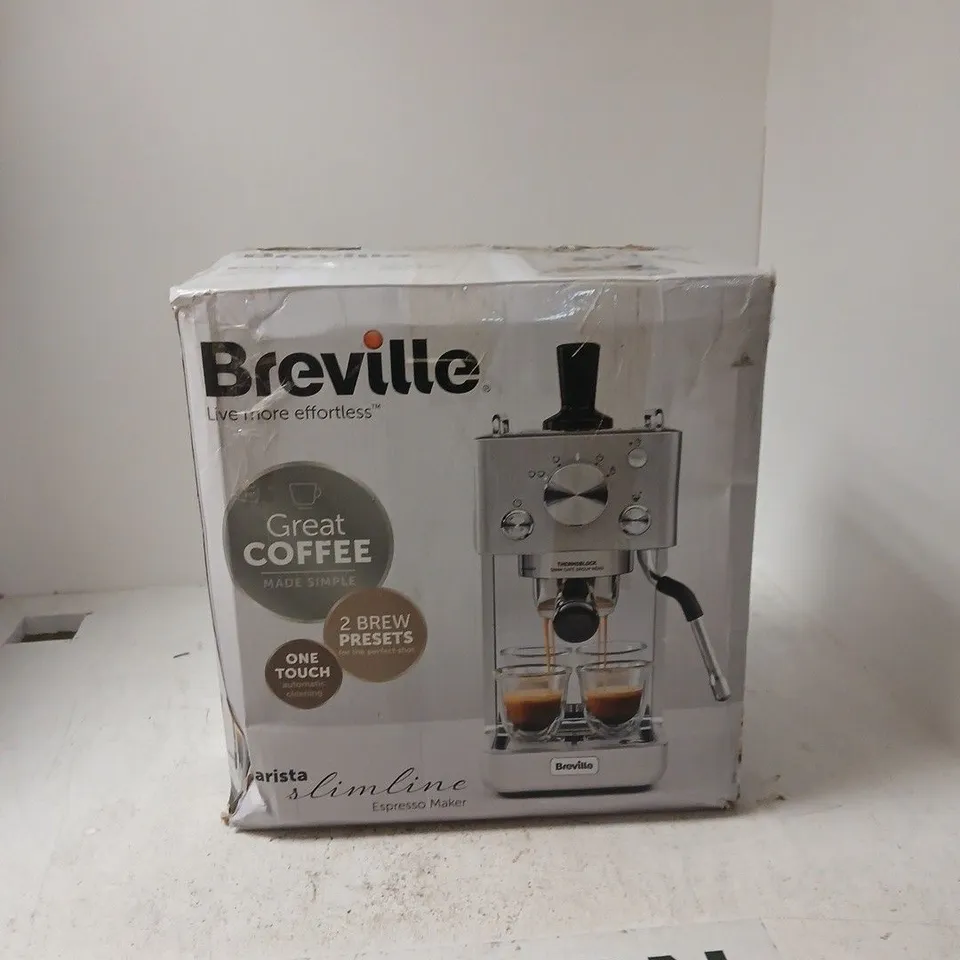 BREVILLE BARISTA SLIMLINE ESPRESSO MAKER – BOXED