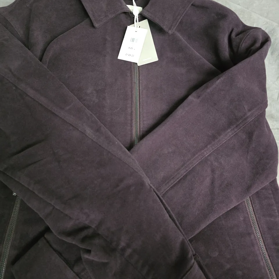 MOSS PURPLE ZIP-FRONT JACKET SIZE L