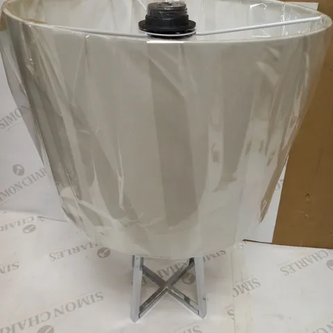 JOHN LEWIS LOCKHART TABLE LAMP - CHROME EFFECT, FABRIC SHADE