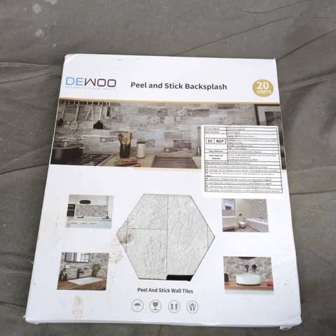 DEWOO PEEL & STICK WALL TILES BACKSPLASH – 20 TILES