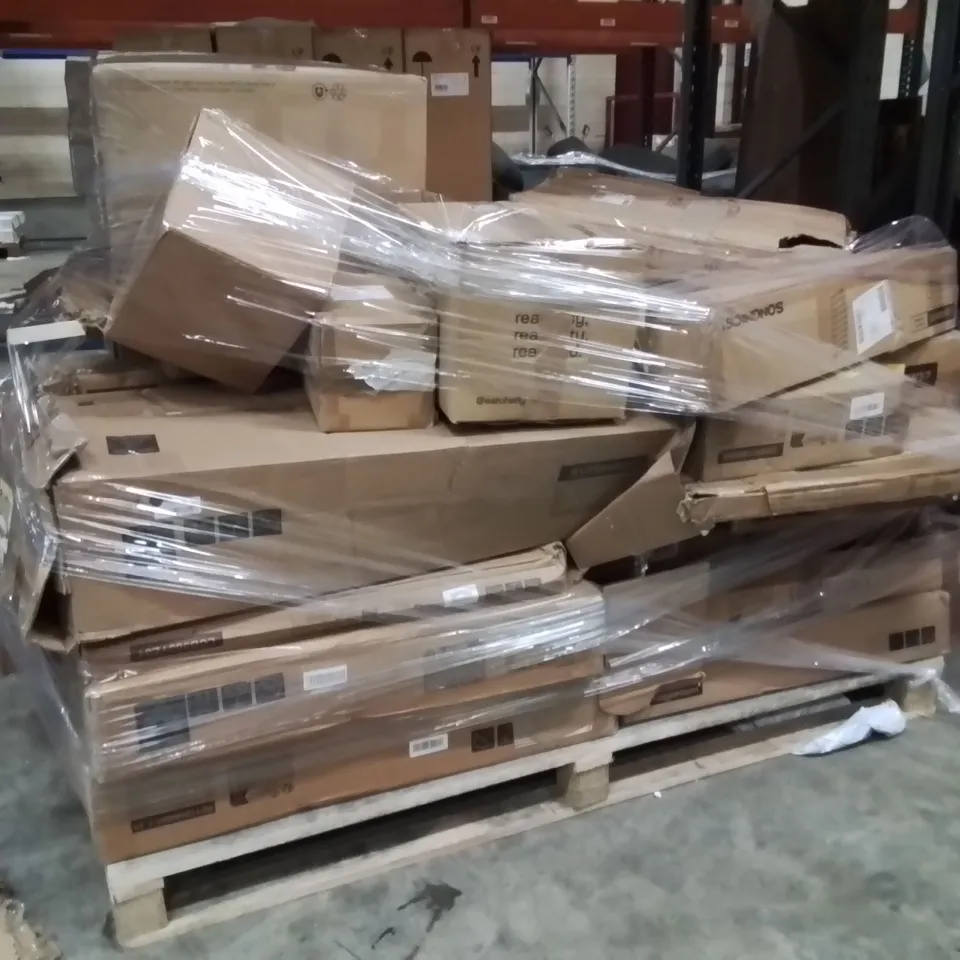 PALLET OF ASSORTED HOUSEHOLD GOODS AND PRODUCTS TO INCLUDE;FULL LENGTH MIRROR,SHOE RACK,MAILBOX