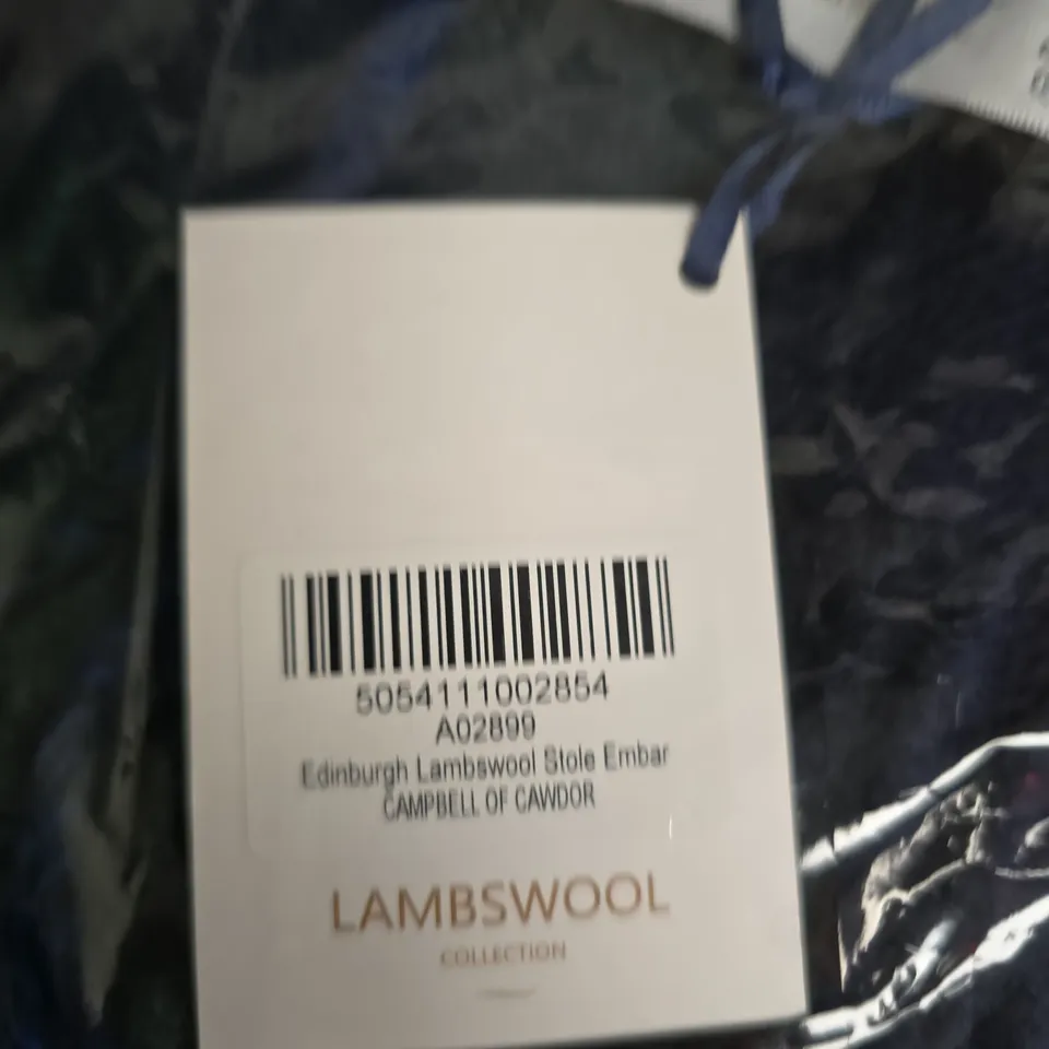 BAGGED EDINBURGH LAMBSWOOL STOLE  EMBAR SCARF