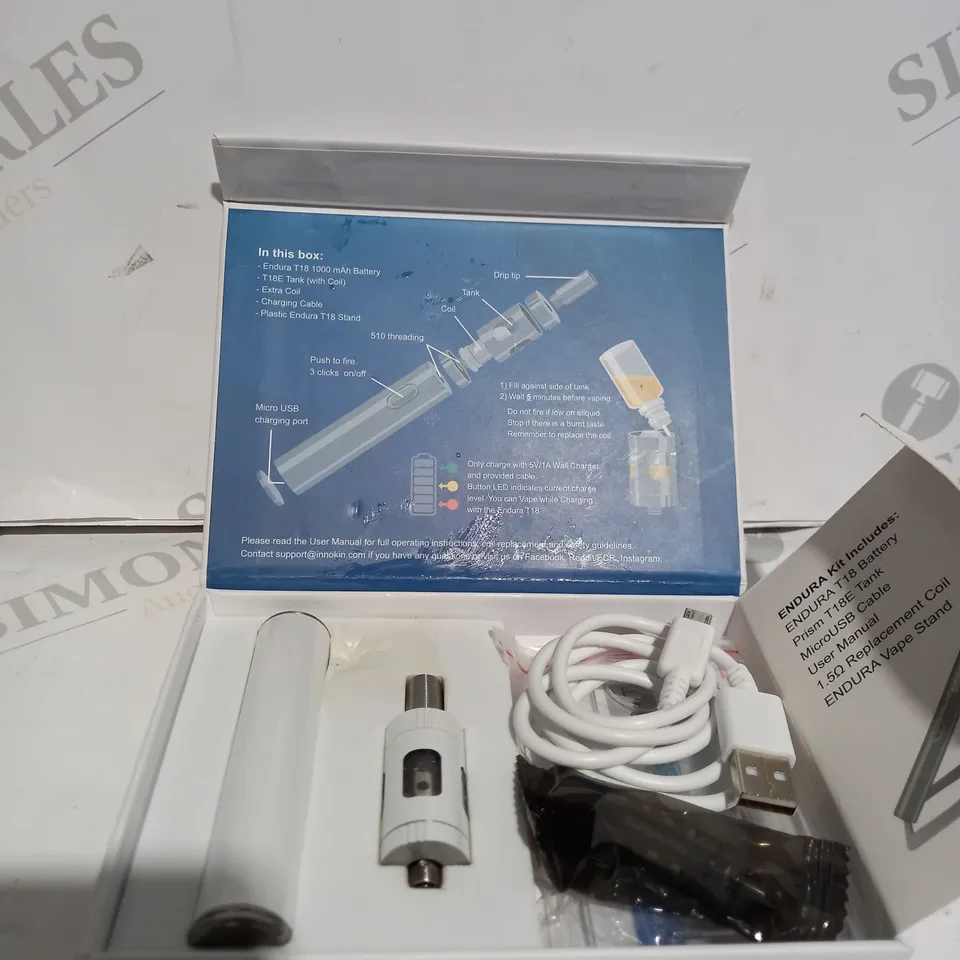 INNOKIN ENDURA T183 COMPLETE VAPING SYSTEM - WHITE 