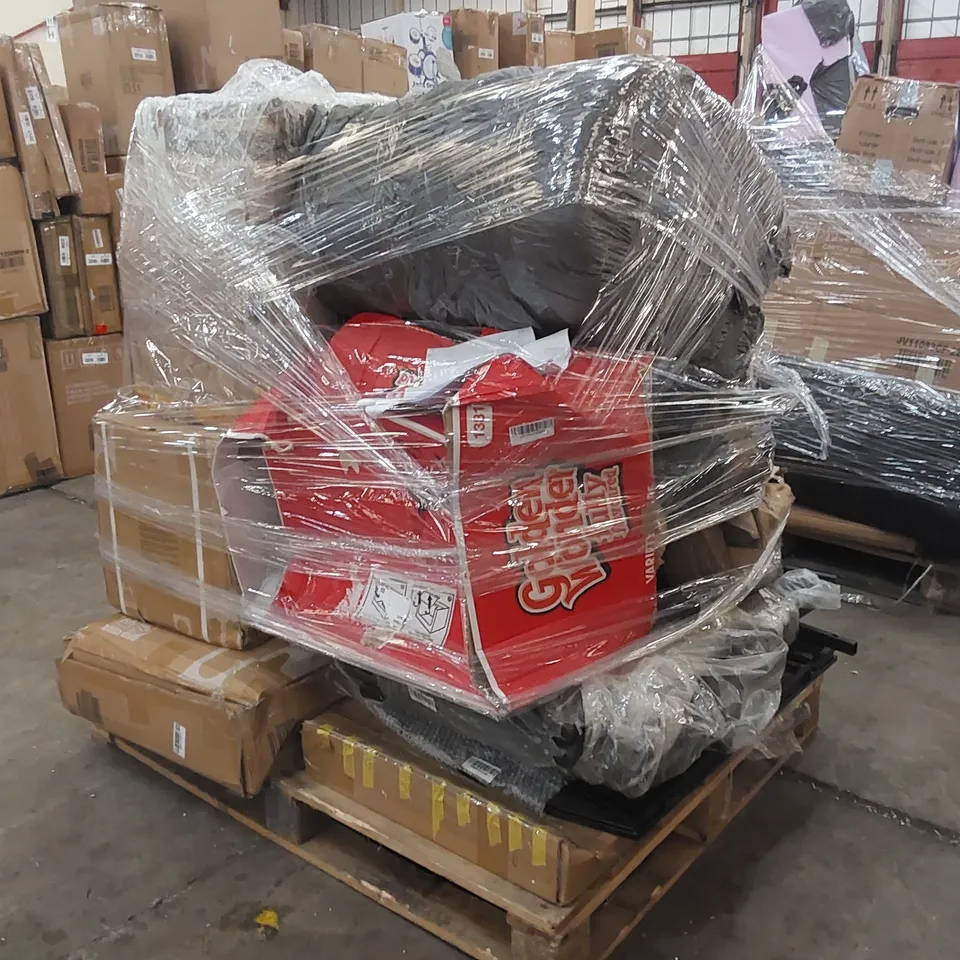 PALLET OF ASSORTED CONSUMER PRODUCTS/FURNITURE PARTS 