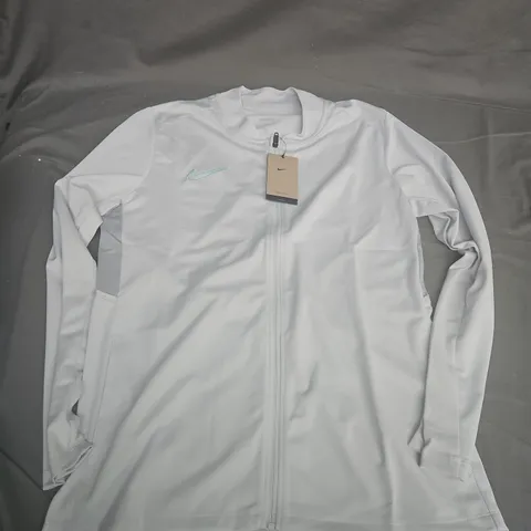 NIKE SLIM FIT TRACKSUIT JACKET IN LIGHT GREY - LARGE
