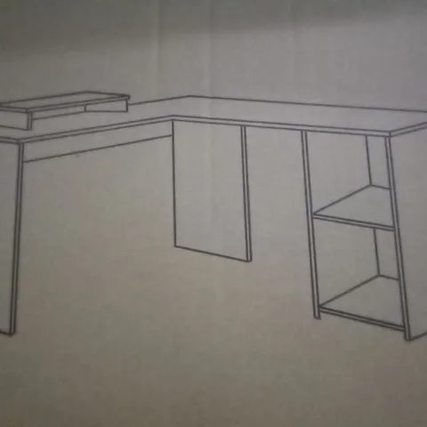 PALLET OF APPROXIMATELY 18 BOXED L-SHAPED COMPUTER DESKS