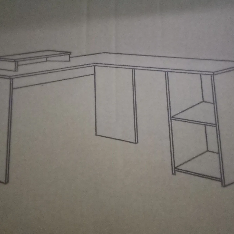 PALLET OF APPROXIMATELY 18 BOXED L-SHAPED COMPUTER DESKS 