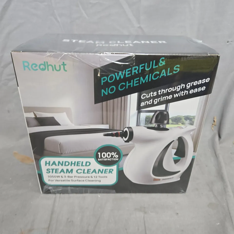 REDHUT HANDHELD STEAM CLEANER – 1050W, 6-7 BAR, BOXED
