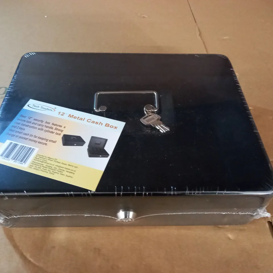 SEALED 12" METAL CASH BOX