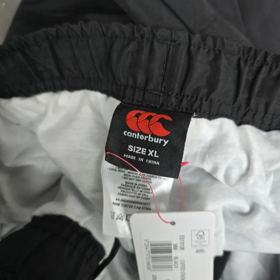 CANTERBURY CUFFED STADIUM PANTS IN BLACK - XL