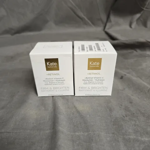 KATE SOMERVILLE +RETINOL VITAMIN C 50ML MOISTURISER X2