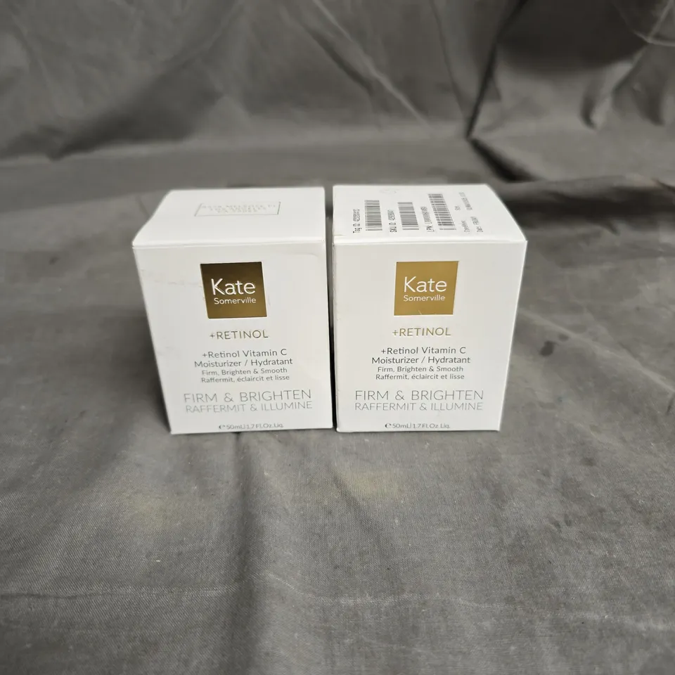 KATE SOMERVILLE +RETINOL VITAMIN C 50ML MOISTURISER X2