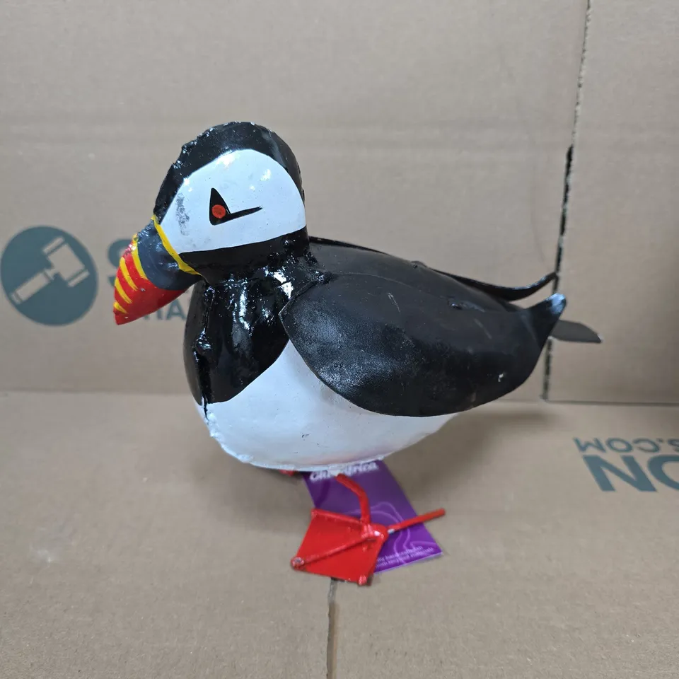 BOXED CHI-AFRICA METAL PUFFIN ORNAMENT 