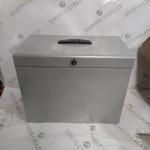LOCK & KEY SECURE METAL GREY BOX 