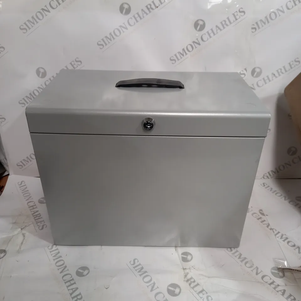 LOCK & KEY SECURE METAL GREY BOX 