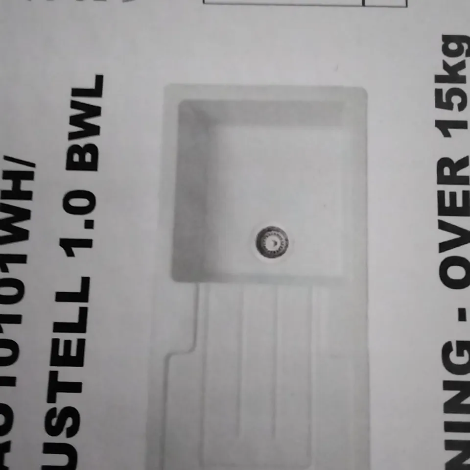 BOXED RANGEMASTER 100 X 50CM CERAMIC KITCHEN SINK - WHITE 