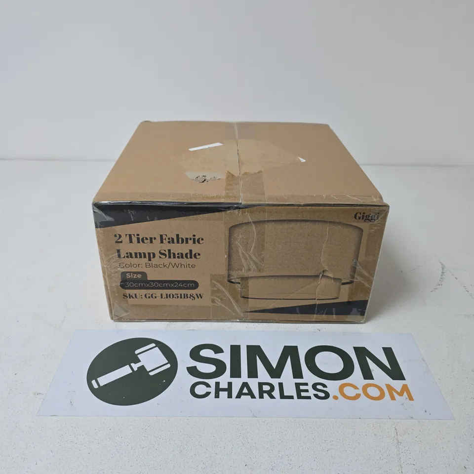 BOXED GIGGI 2 TIER FABRIC LAMP SHADE
