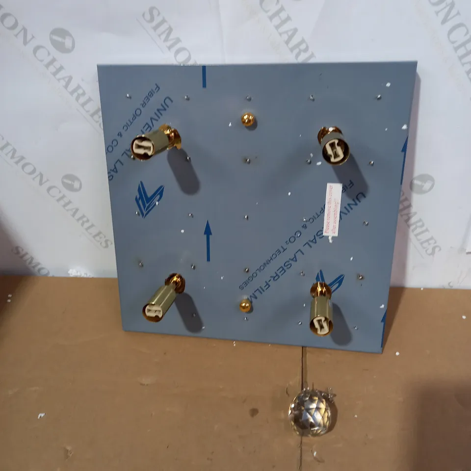 ABACUS 4LT GOLD FLUSH CRYSTAL DECORATION 