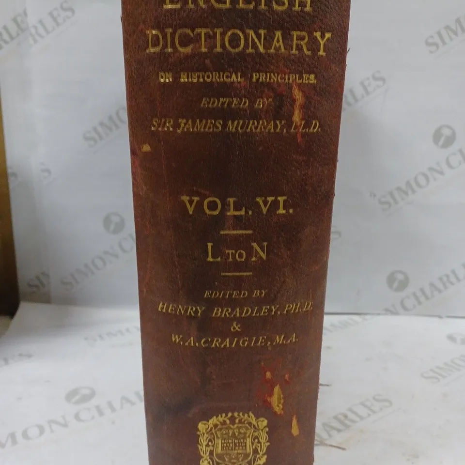 OXFORD A NEW ENGLISH DICTIONARY ON HISTORICAL PRINCIPLES VOL. VI. - COLLECTION ONLY