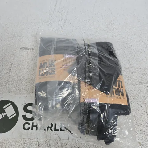 MUK LUKS 4 PACK FLEECE TIGHTS BLACK SIZE L/XL
