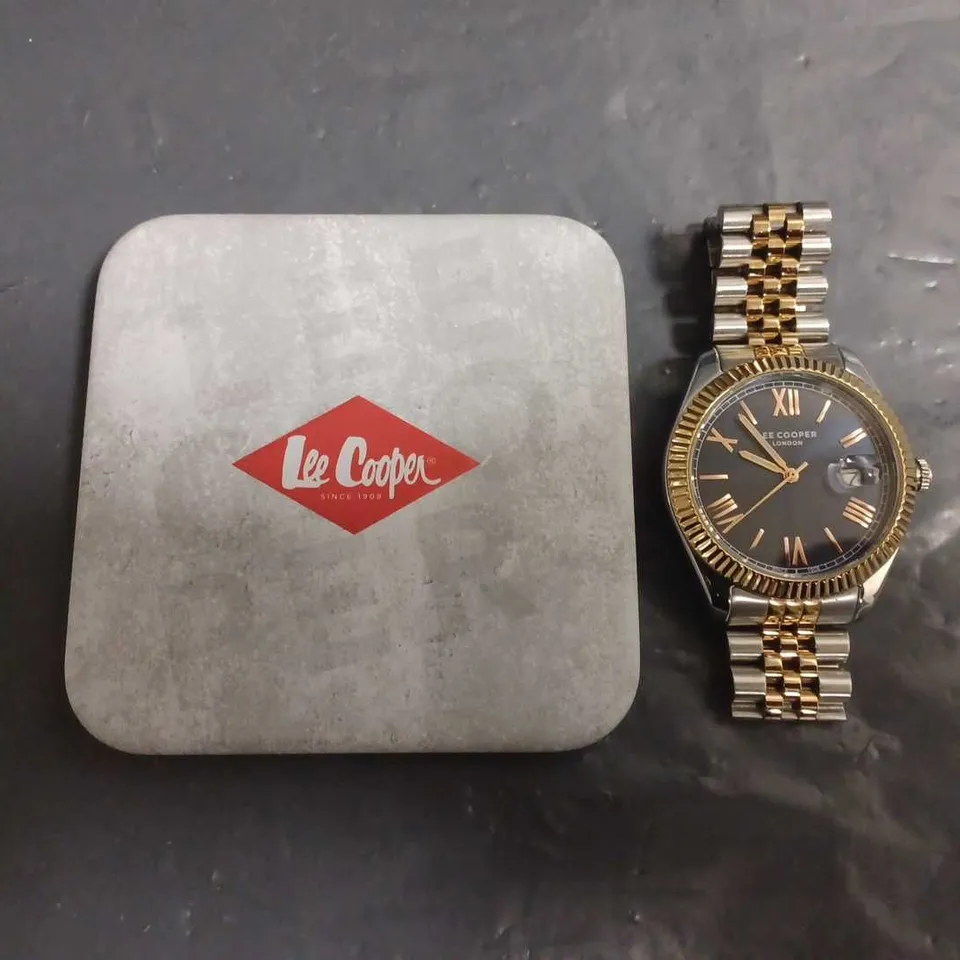 BOXED LEE COOPER MENS ANALOG B.BLUE DIAL WATCH