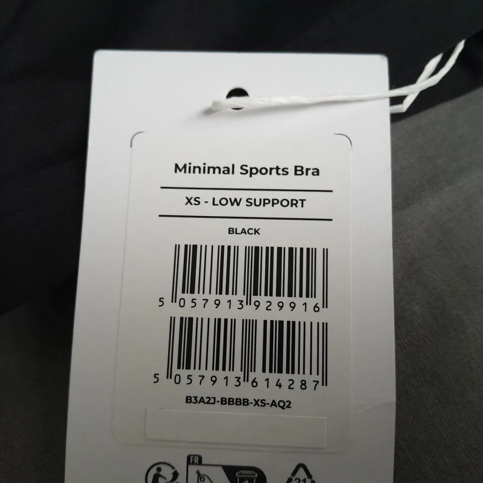 GYMSHARK MINIMAL SPORTS BRA - XS LOW SUPPORT