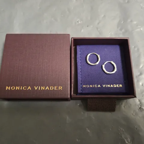 BOXED PAIR OF MONICA VINADER HOOP EARRINGS