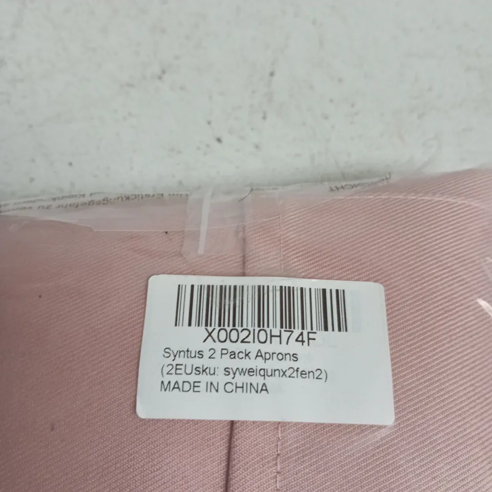 SYNTUS UNISEX BIB APRONS – PINK, PACK OF 2