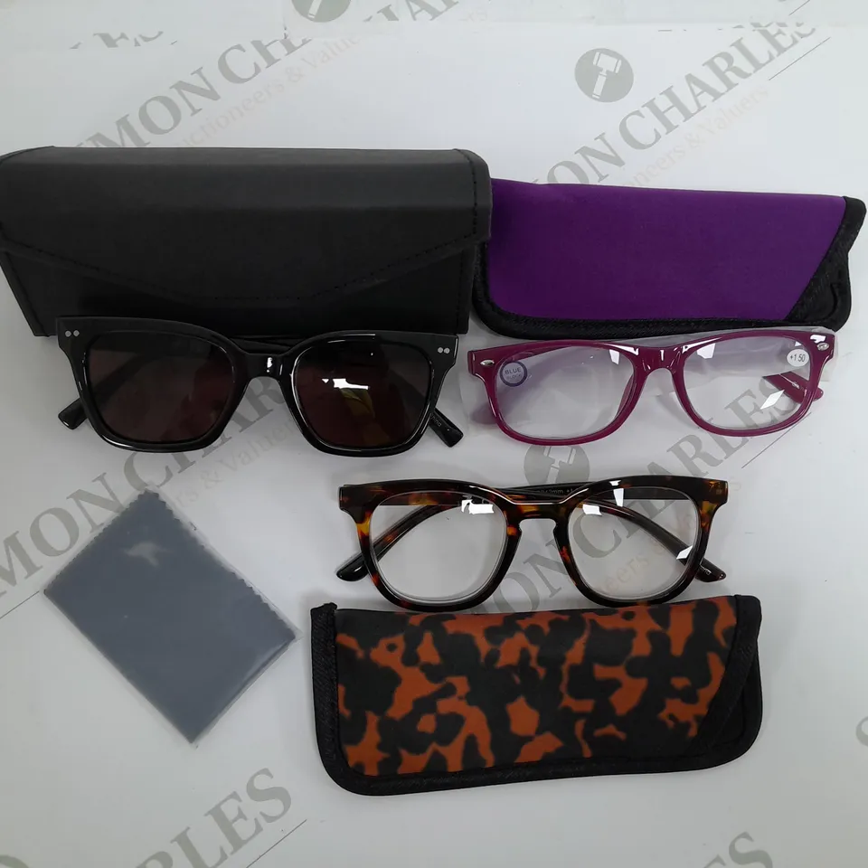 BOXED HUMMINGBIRD POLARISED SUNGLASSES & READER 3PC SET