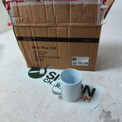 WHITE MUG 12PK – CERAMIC MUGS