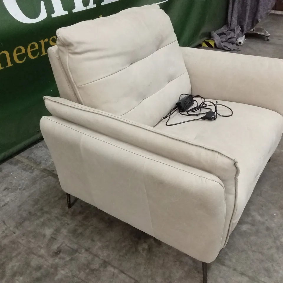 QUALITY DESIGNER ITALIAN MADE BOLZANO ELECTRIC RECLINER LEATHER ARMCHAIR 