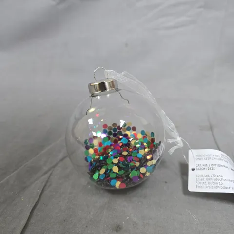 SET OF 6 CONFETTI BAUBLES