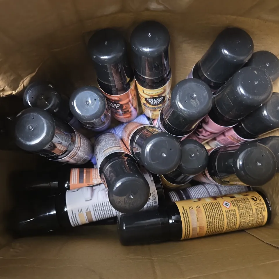APPROXIMATELY 20 ASSORTED MATRIX BLOW DRY SPRAYS TO INCLUDE CARAMEL BLONDE, STONEWASHED DENIM, GOLDEN BLONDE, ETC - COLLECTION ONLY