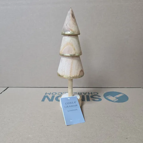 6 X GISELA GRAHAM WOODEN FESTIVE ORNAMENTS BOXED